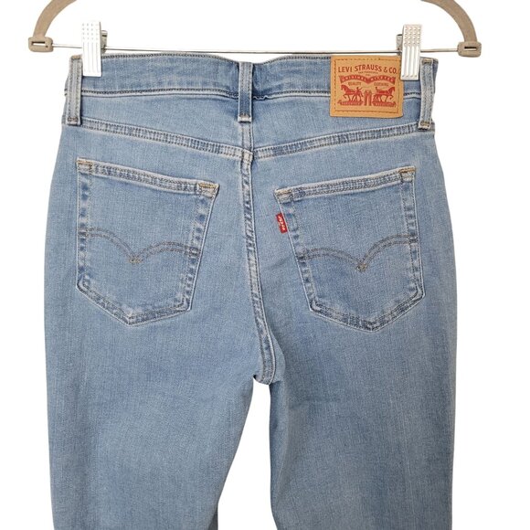 Levis 725 High Rise Bootcut Jeans  Womens Size 28 Medium Wash - Picture 4 of 7